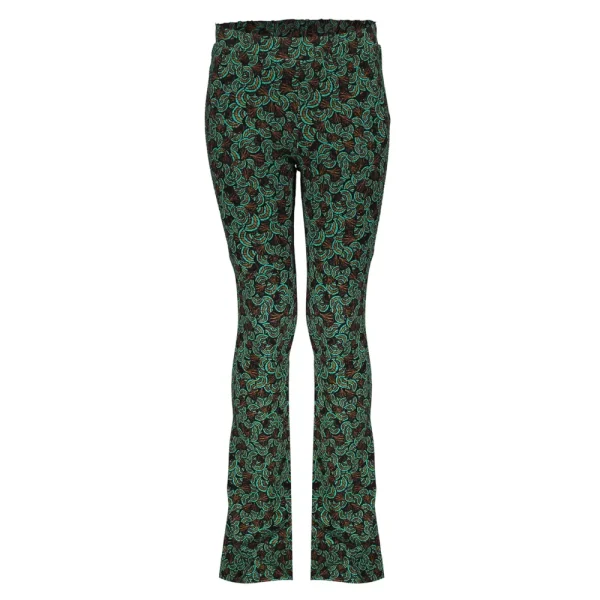 Meisjes Geisha Fashion Geisha Meisjes Flared Legging Met Paisley Print 31556K-60 Emerald