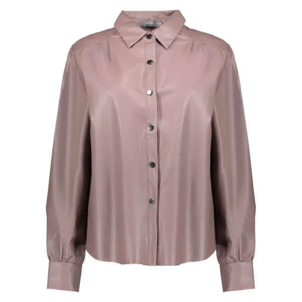 Vrouwen Geisha Fashion Geisha Pu Doorknoop Blouse 03857-19 Sand