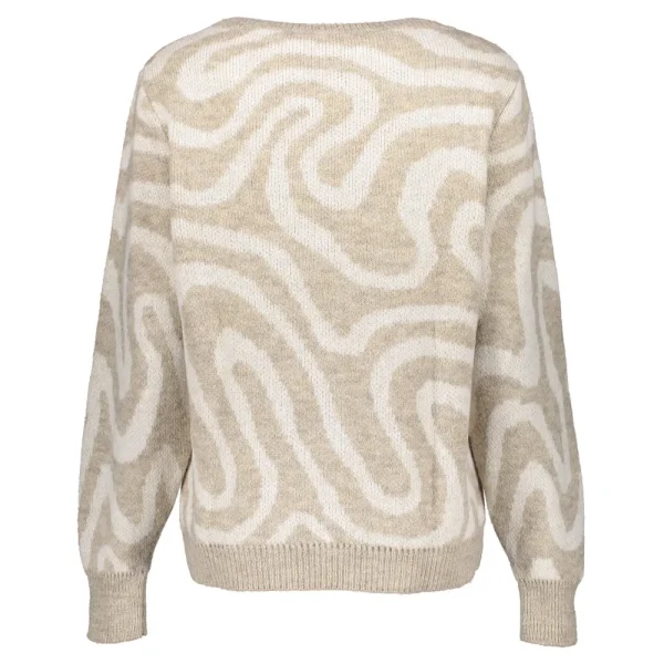 Vrouwen Geisha Fashion Geisha Pullover Swirl Stripes 24899-70 Sand