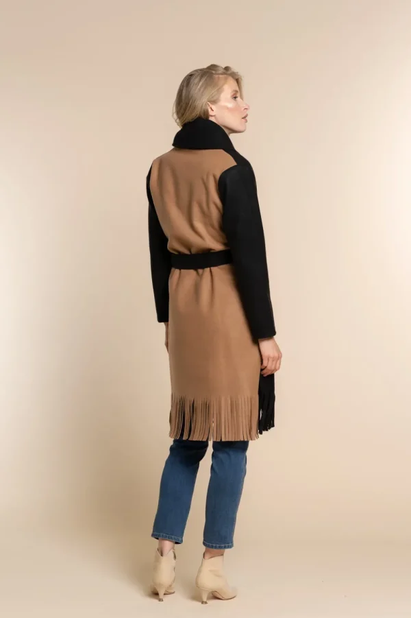 Vrouwen Geisha Fashion Geisha Stylish Coat Fringes 18565-70 Zwart