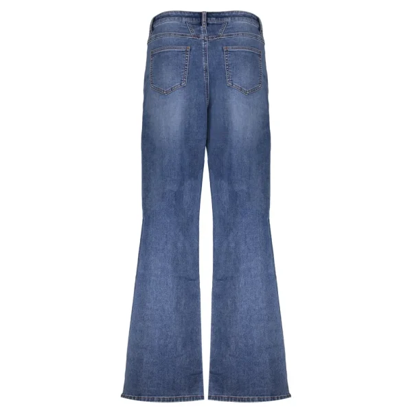 Vrouwen Geisha Fashion Geisha Trendy Wide Leg Jeans 21520-10 Blue Denim