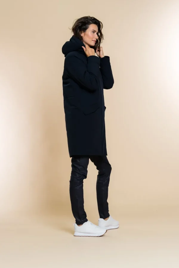 Vrouwen Geisha Fashion Geisha Winterjas Met Capuchon 28559-12 Zwart